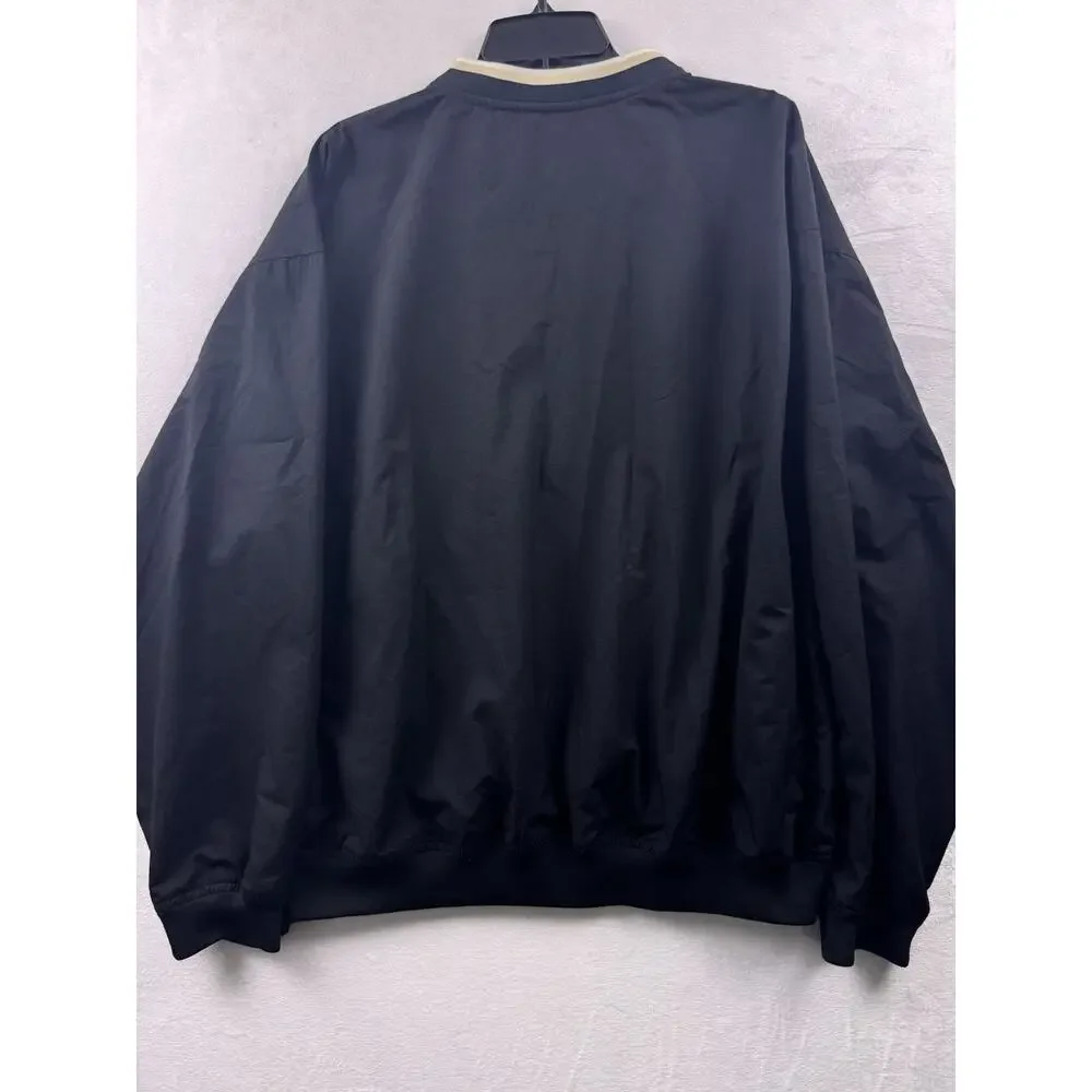Nike Purdue Boilermakers Pullover V-Neck Sweatshirt Black Gold Men’s Large